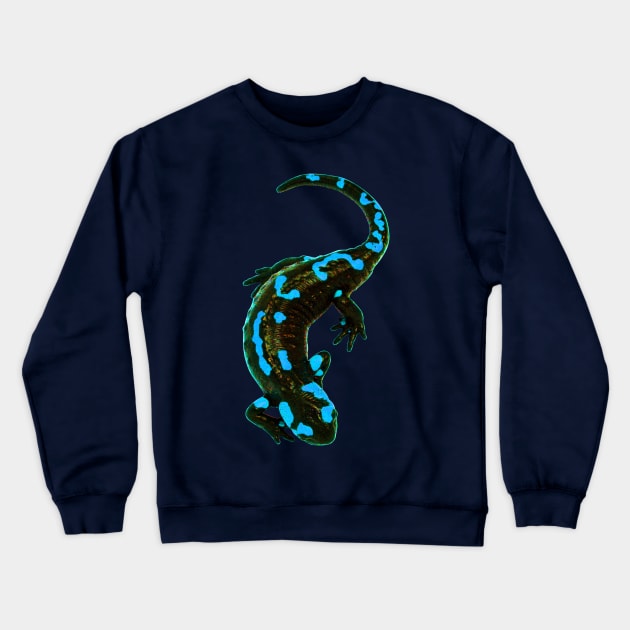 Salamander Electro Blue Crewneck Sweatshirt by CharlieCreator